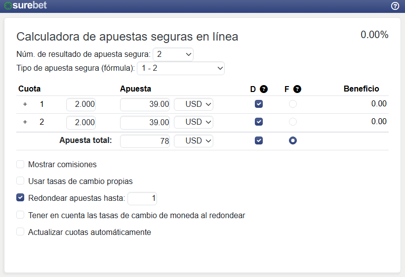 Standalone Surebet Calculator